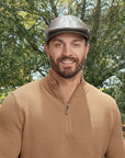 Bookie | Mens Brown Leather Flat Cap