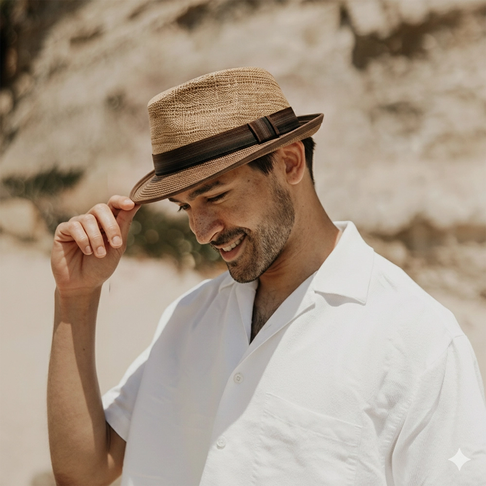 Carmel | Mens Straw Fedora Hat – American Hat Makers