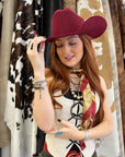 Cattleman | Womens Felt Cowgirl Hat with Western Hat Band