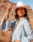 Cattleman | Womens Felt Cowgirl Hat with Western Hat Band