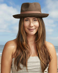Coronado | Womens Brown Straw Fedora Hat
