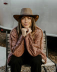 Crusher | Womens Leather Crushable Outback Hat