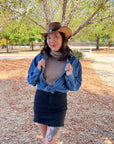 Cyclone | Womens Cobblestone Leather Cowgirl Hat