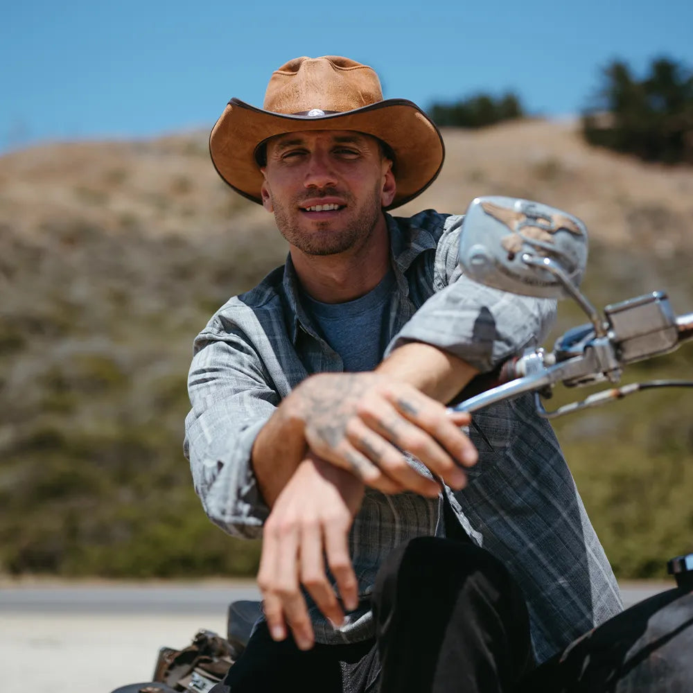 Cyclone | Mens Leather Cowboy Hat
