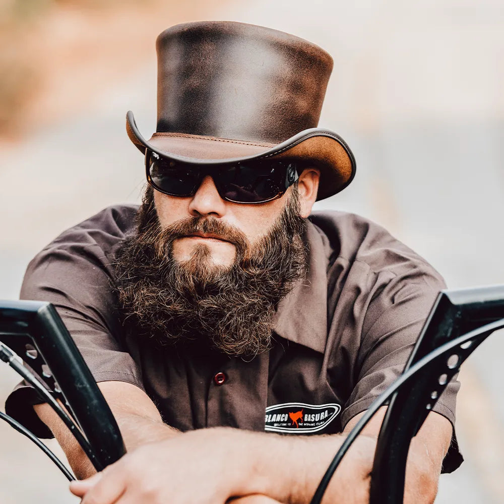 El Dorado | Mens Leather Top Hat