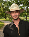 Ezra | Mens Wide Brim Straw Panama Sun Hat