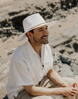 Felix | Mens White Wide Brim Straw Sun Hat