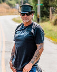 Hampton | Mens London Green Leather Top Hat
