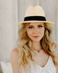 Havana | Womens Toyo Straw Panama Hat with Downturned Brim