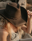 Hollywood | Womens Leather Cowgirl Hat