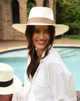 Lennox | Womens Glazed Toyo Straw Outback Wide Brim Sun Hat