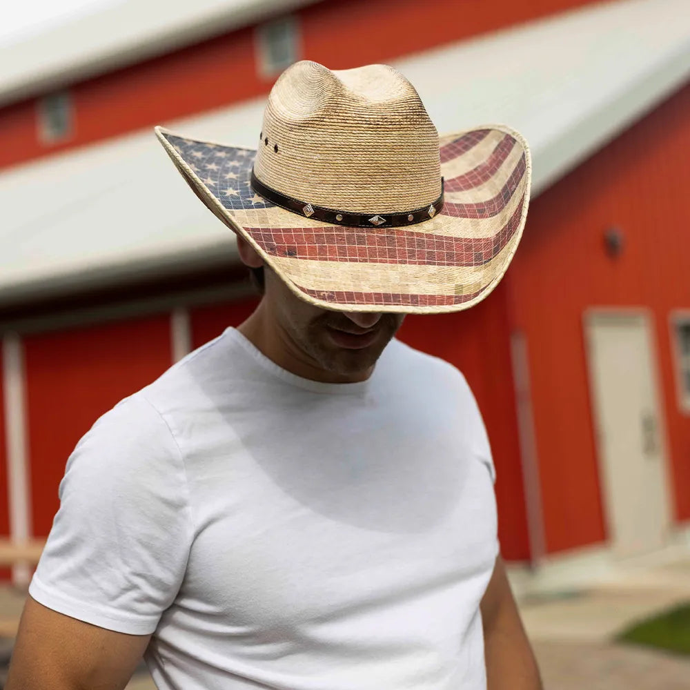 Liberty | Mens Natural Mexican Palm Straw Cowboy Hat  display picture 3