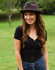 Pablo 2.0 | Womens Wool Felt Pinch Front Fedora Hat