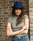 Pablo 2.0 | Womens Wool Felt Pinch Front Fedora Hat