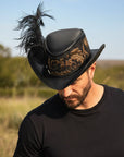 Reversible Ren | Mens Leather Festival Hat