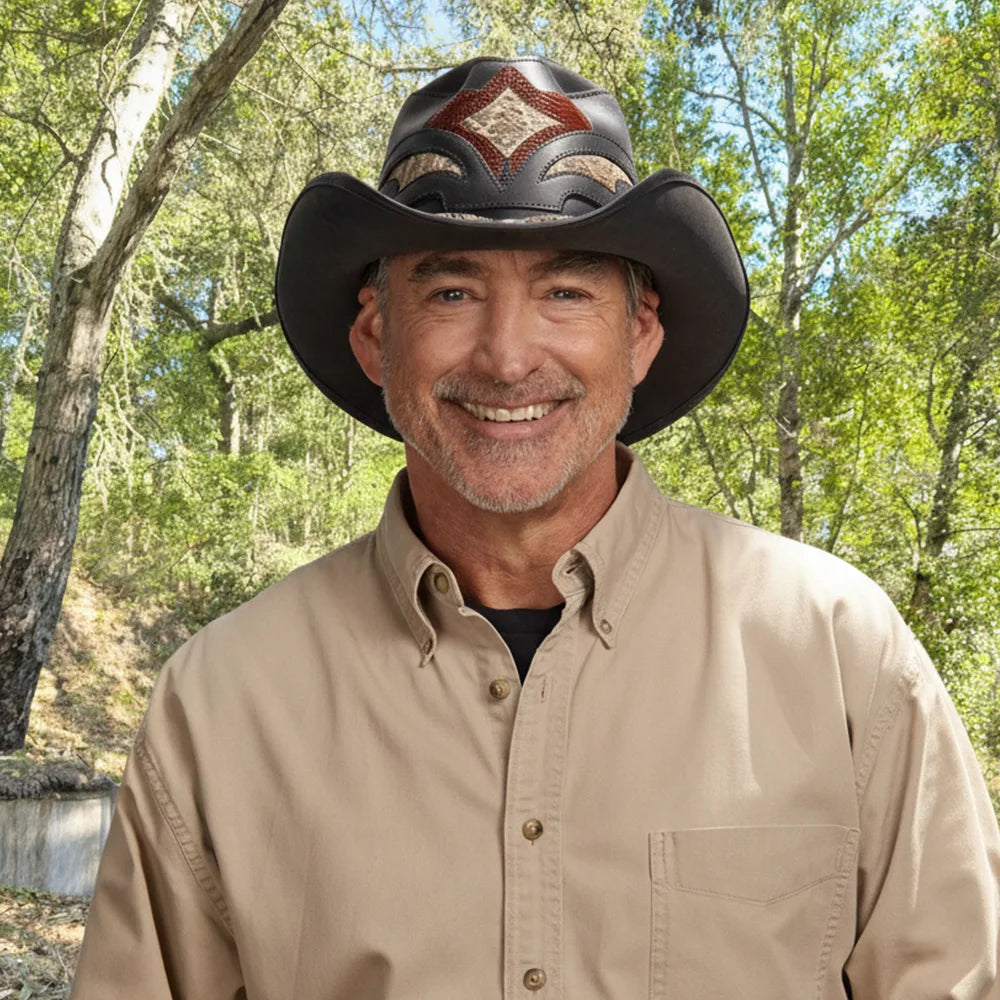 Vaquera スタッズベレー帽 Storm | Womens Leather and Rattlesnake Cowgirl Hat – American Hat
