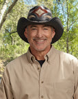 Storm Black | Mens Leather and Rattlesnake Black Cowboy Hat