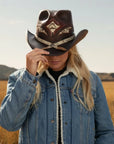 Storm | Womens Leather and Rattlesnake Cowgirl Hat