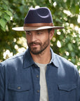 Summit | Mens Felt Leather Fedora Hat