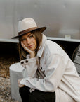 Summit | Womens Felt Leather Fedora Hat