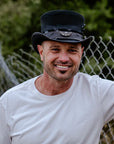 Vector | Mens Black Leather Top Hat