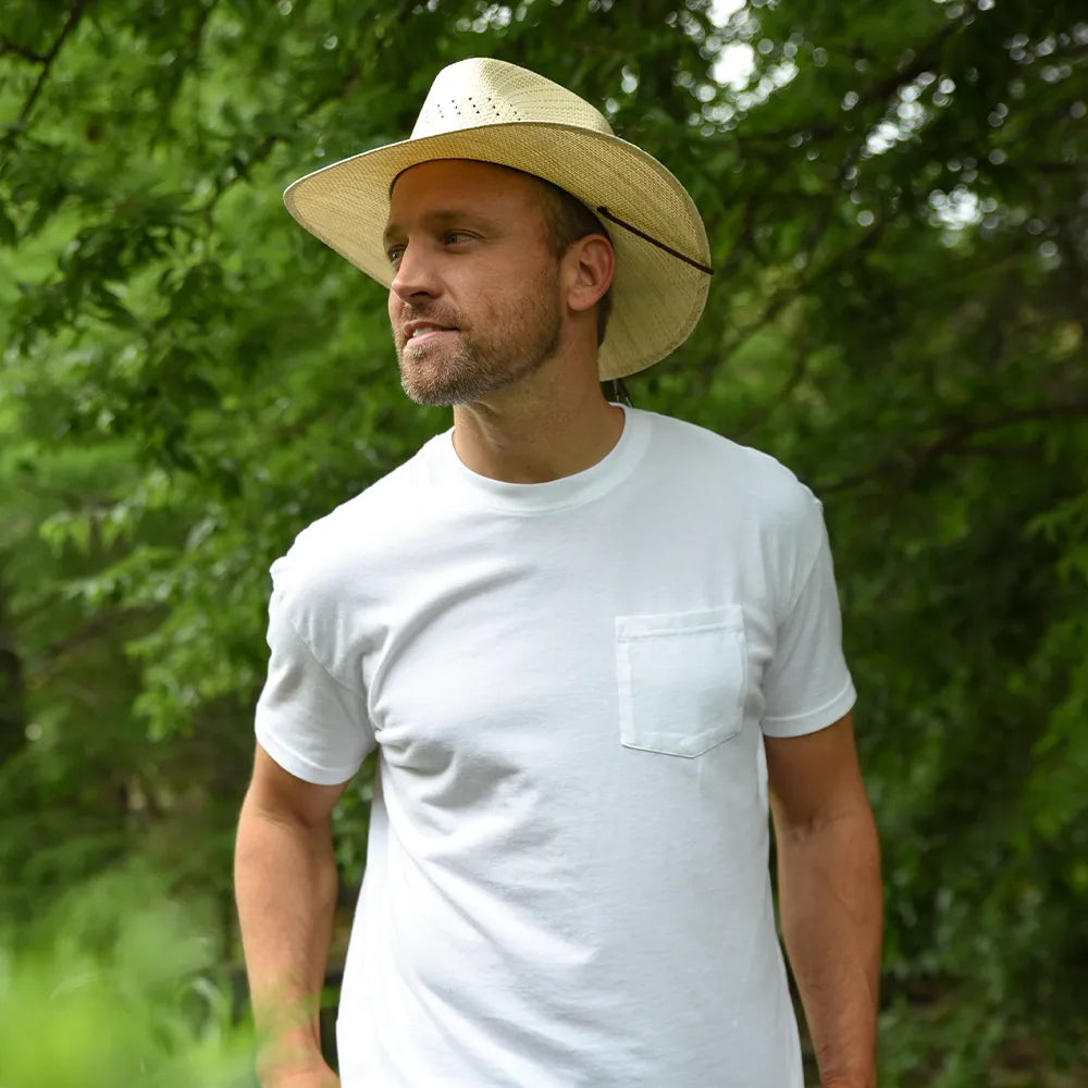 Barcelona Mens Wide Brim Firm Straw Sun Hat – American Hat Makers