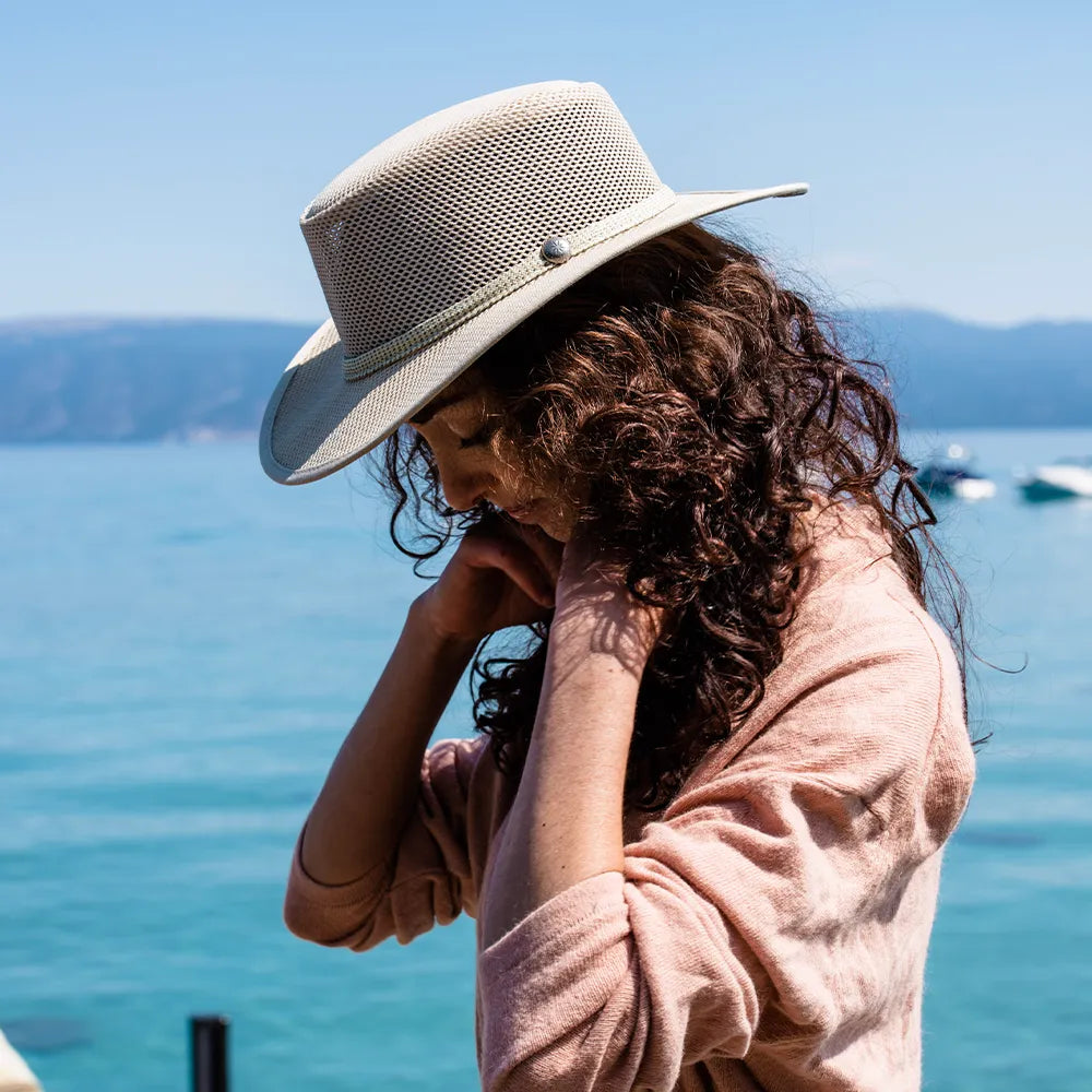 Cabana Breathable Wide Brim Sun Safari Cabana style Hat. Size Small. New Cabana | Mens Breathable Wide Brim Sun Hat – American Hat Makers main image 4