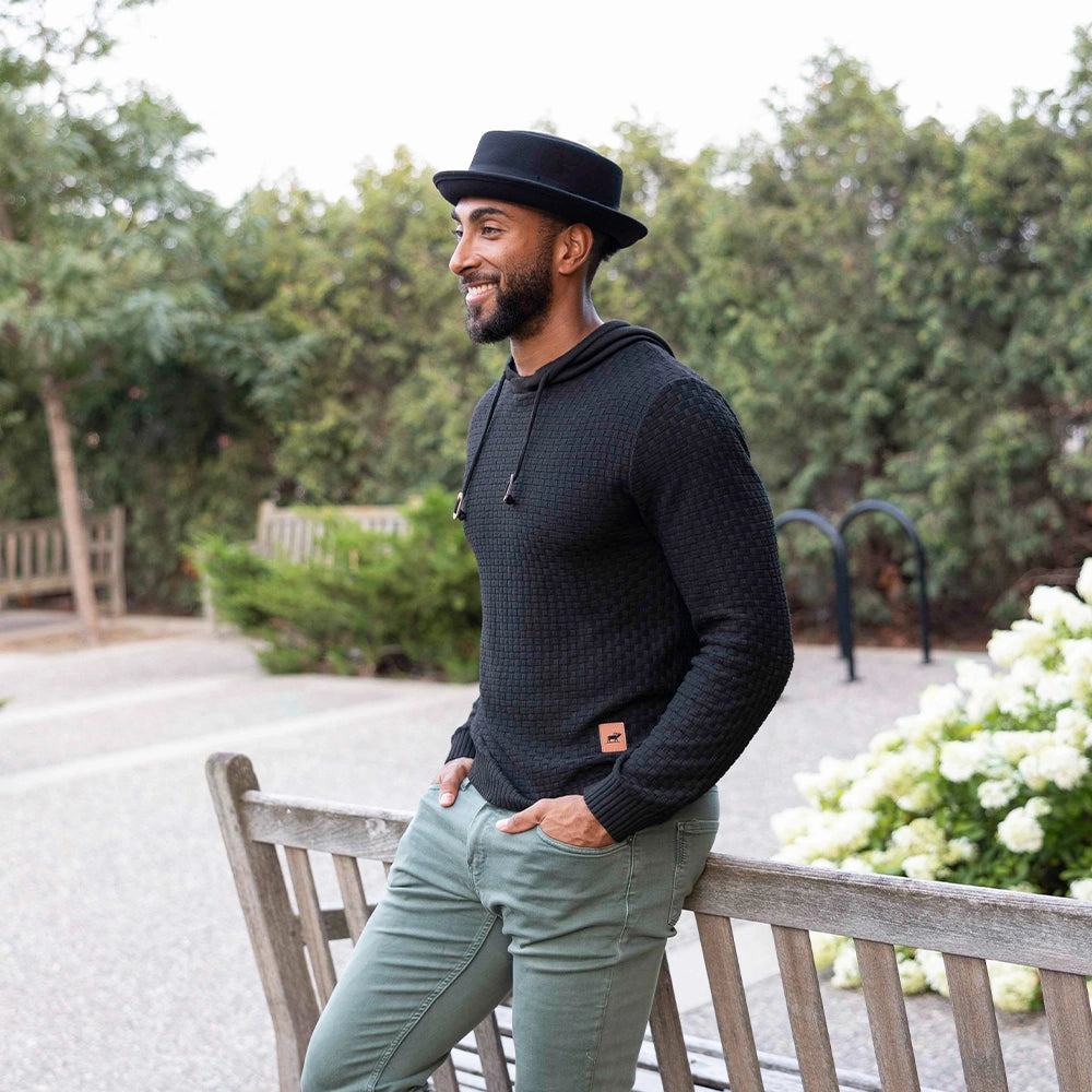 Chi-Town 2.0 | Mens Black Crushable Wool Felt Pork Pie Hat