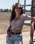 Cyclone | Womens Cobblestone Leather Cowgirl Hat