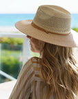 Ezra | Womens Wide Brim Straw Panama Sun Hat