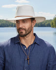 Felix | Mens White Wide Brim Straw Sun Hat