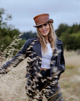 Hampton | Womens Leather Top Hat