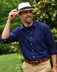 Havana | Mens Ivory Toyo Straw Panama Hat with Downturned Brim