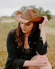 Hollywood | Womens Leather Cowgirl Hat