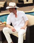 Lennox | Mens Glazed Toyo Straw Outback Wide Brim Sun Hat