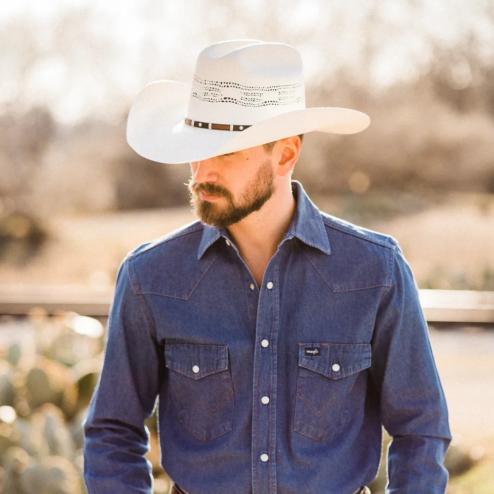 Montana Mens Straw Cowboy Hat with Western Hat Band – American