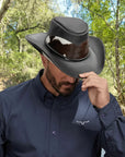 Pinto | Mens Leather Cowboy Hat with Calf Accents