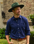 Rancher | Mens Wide Brim Felt Fedora Hat