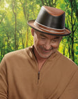 Rocky | Mens Leather Fedora Hat