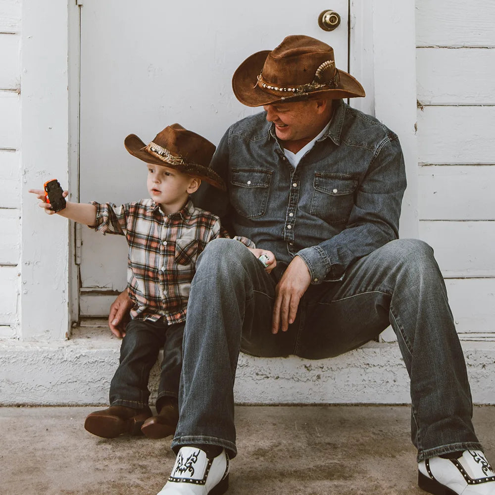 SIDEWINDER レザー ウィッパー Sidewinder | Mens Founders Edition Cowboy Hat – American Hat Makers