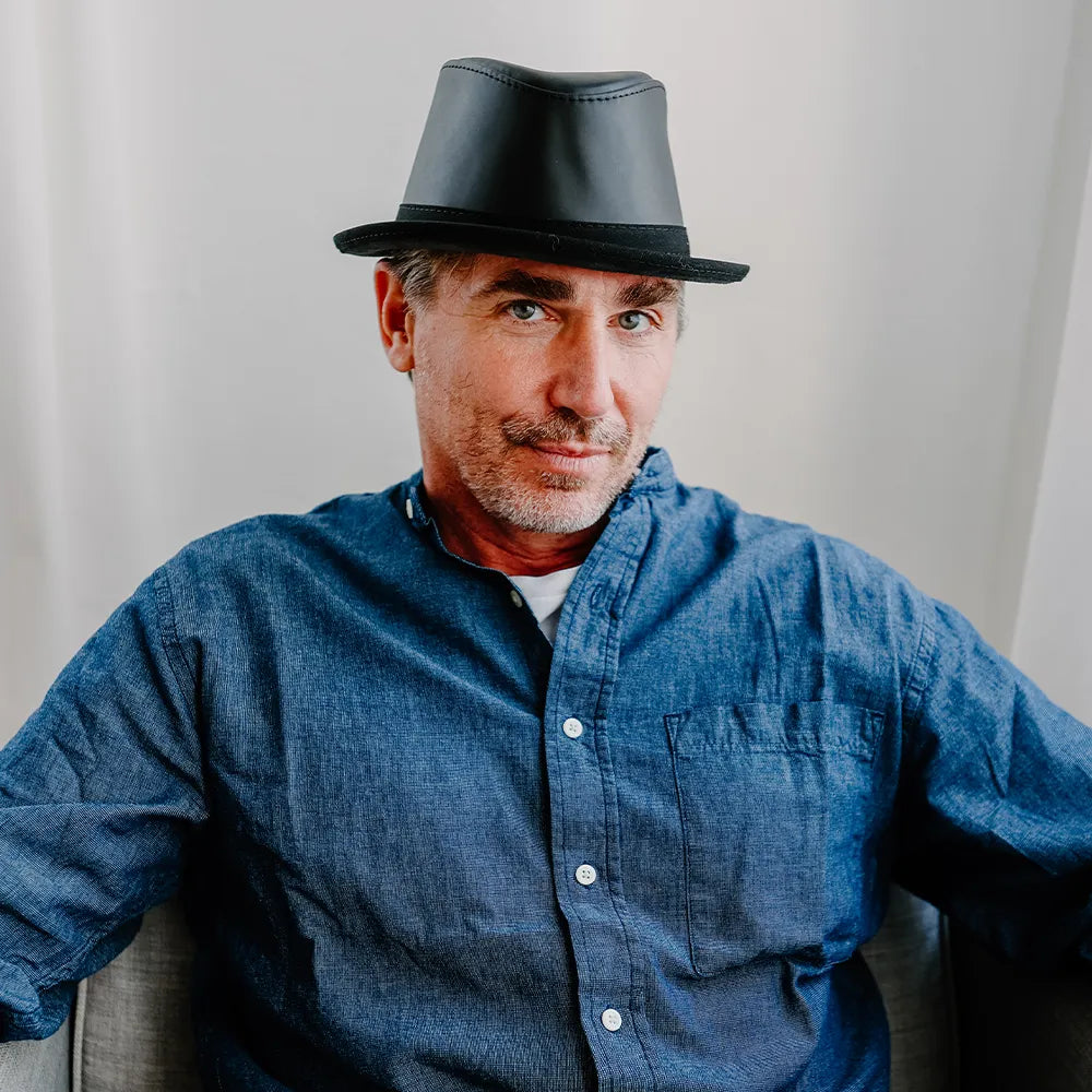 Soho | Mens Trilby Leather Fedora Hat