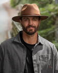 Summit | Mens Felt Leather Fedora Hat