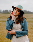 Summit | Womens Felt Leather Fedora Hat