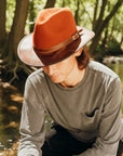 Summit | Mens Felt Leather Fedora Hat