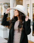 Blizzard | Womens White Leather Cowgirl Hat