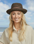 Coronado | Womens Brown Straw Fedora Hat
