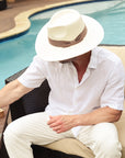 Lennox | Mens Glazed Toyo Straw Outback Wide Brim Sun Hat