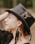Marlow LT | Womens Leather Top Hat with LT Hat Band