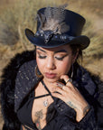 Marlow True Grit | Womens Leather Top Hat with True Grit Hat Band