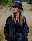 Marlow | Womens Leather Top Hat